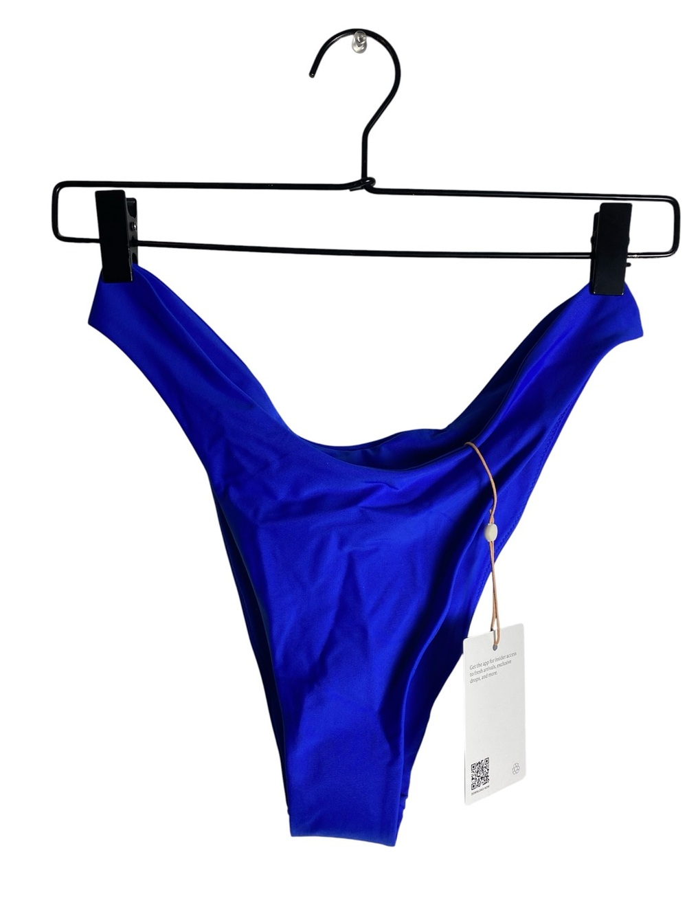 Quince Cobalt Blue High Cut V-Front Cheeky Bikini Swim Bottoms